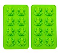 The Dreidel Company Frozen Frogs Silicone Mold, Candy Chocolate Frog Molds for Birthday, Party, Cake Decoration Passover Bake Ware and Ice Trays (2-Pack)