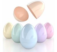 The Dreidel Company Jumbo Fillable Easter Eggs, Pastel Colorful Bright Plastic Easter Eggs with Hinge, Perfect for Easter Egg Hunt, Surprise Egg, Easter Hunt, 6" Fillable Eggs (6-Pack)