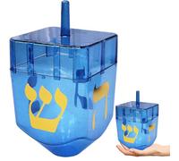 The Dreidel Company Jumbo Hanukkah Fillable Dreidel, Stands Straight on Table, Can Be Filled with Hanukkah Gelt Or Hanukkah Chocolate (Blue, Single)