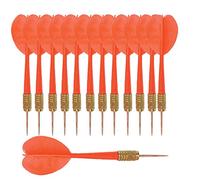 The Dreidel Company Plastic Throwing Dart Arrows Toy, Plastic Flights, and Metal Pointy Copper Head Tips Darts, Red 5" Inches (12-Pack)