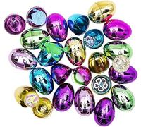 The Dreidel Company PreFilled Easter Eggs Colorful Bright Plastic Easter Eggs, Perfect for Easter Egg Hunt, Surprise Egg, Easter Hunt, 2" Assorted Toys (20-Pack)