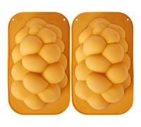 The Dreidel Company Silicone Challah Braid Bread Mold Bakeware, Perfect Kosher Challah Braided Baking Mold Pan, No Shaping Required, Extra Large (2-Pack)