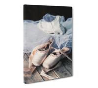 The Dress & Slippers Of A Ballerina In Abstract Modern Canvas Wall Art Print Ready to Hang, Framed Picture for Living Room Bedroom Home Office Décor, 24x16 Inch (60x40 cm)