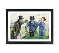 The Drinkers After Daumier by Vincent Van Gogh Framed Print | A2 Black Framed Wall Art | Ready to Hang | Modern Historical Picture | Living Room Bedroom Lounge Office