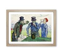 The Drinkers After Daumier by Vincent Van Gogh Framed Print | A2 Oak Framed Wall Art | Ready to Hang | Modern Historical Picture | Living Room Bedroom Lounge Office