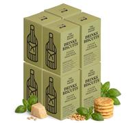 The Drinks Bakery Italian Cheese & Sweet Basil - Premium Biscuits Paired with Champagne, Prosecco, Whisky, & Fruity White Wines - Award Winning Drinks Biscuits on Dragons’ Den - 8 x 36g Pack