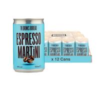 The Drinks Bureau Espresso Martini Cocktails Ready to Drink Cans, Made from Vodka, Dark Roast Coffee and Vanilla (ABV 10%), Creating Rich & Smooth Espresso Martini, Vegan & Allergen Free (12 x 150ml)