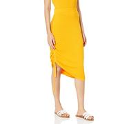 The Drop Amanda Textured Side Ruched Midi Sweater Skirt, Mango, S