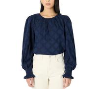 The Drop Ariel Eyelet Popover Blouses, Maritime Navy, L