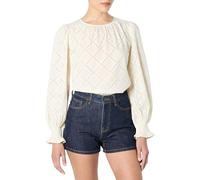 The Drop Ariel Eyelet Popover Blouses, Whisper White, 5XL Plus