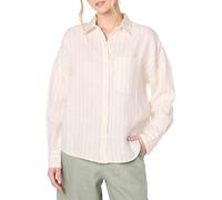 The Drop Avila Classic Linen Button Down Shirts, Flax Stripe, S