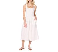 The Drop Balu Feminine Shaped Waist Midi Dress, White, S