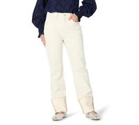 The Drop Belle Foldover Straight Leg Jeans, Ecru, 16