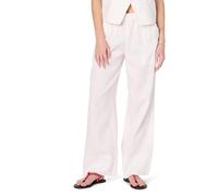 The Drop Bonni Pull on Linen Pant, White, Large