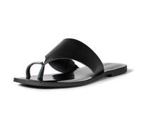 The Drop Camilla Wide Thong Sandal, Black, 5.5 UK