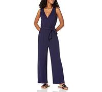 The Drop @Caralynmirand Sleeveless Wrap-Jumpsuit, Navy, M