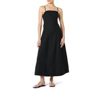 The Drop Daphne Square Neck Linen Maxi Dress, Black, XS