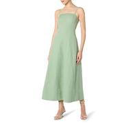 The Drop Daphne Square Neck Linen Maxi Dress, Iceberg Green, S
