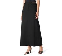 The Drop Denis Woven Long Column Skirt, Black, 5XL Plus