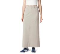 The Drop Denis Woven Long Column Skirt, Heather Cream, M
