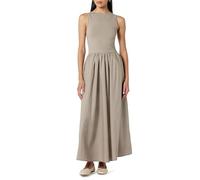 The Drop Dia Mixed Fabric Midi Tank Dress, Vintage Khaki, XXL Plus