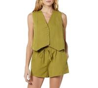 The Drop ESMA Linen Vest, Olive Oil, 3XL Plus