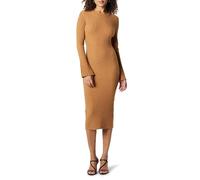 The Drop Fernanda Bell Sleeve Ribbed Sweater Dress, Camel, XXL Plus
