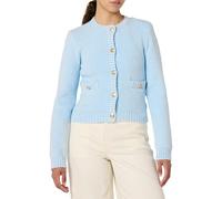 The Drop Janice Gold Button Fitted Sweater Cardigan, Skyway, M