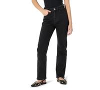 The Drop Janine Slim Straight Leg Jeans, Black, 16