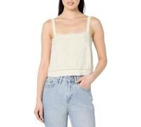 The Drop Joylin Lace Inset Feminine Top Blouses, Ivory, M