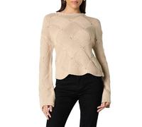 The Drop Katia Basket Weave Cropped Sweater, Oat Heather, L