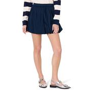 The Drop Lillie Bubble Hem Cotton Mini Skirt, Maritime Navy, XXL Plus