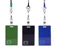 The Drop Logo Security Employee Key Card Prop - Inspired Fan Collectible Cosplay Halloween (3 Color Set - Blue, Green, Black)