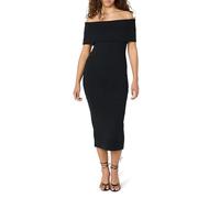 The Drop Lora Off The Shoulder Midi Sheath Dress, Black, L