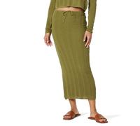The Drop Makayla Crochet Midi Skirt, Olive Oil, XS