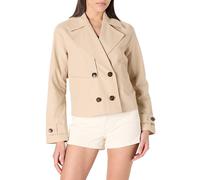The Drop Mara Cropped Trench Coats, Hummus, XL