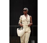 The Drop Oatmeal One Sleeve Stretch Cotton Jacket by @Signedblake, L