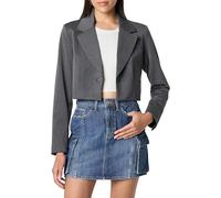 The Drop Reims Cropped Blazer, Heather Grey, 4XL Plus
