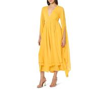 The Drop Romantic Tiered Sheer Maxi Dress, Amber, M