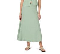 The Drop Sicily Linen Midi Skirt, Iceberg Green, 4XL Plus