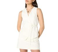The Drop Tie Waist Wrap Vest Tops, White, Large