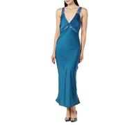 The Drop Valentina Lace-Trimmed Slip Dress, Insignia Blue, L