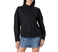 The Drop Women’s Avila Classic Linen Button Down, Black, S