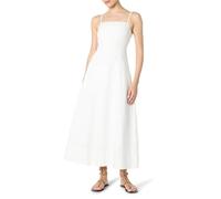 The Drop Women’s Daphne Square Neck Linen Maxi Dress, White, XS
