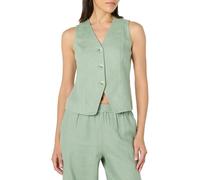 The Drop Women’s Easy Vest, Iceberg Green Linen, XXL, Plus Size