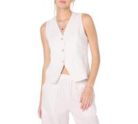 The Drop Women’s Easy Vest, White Linen, M