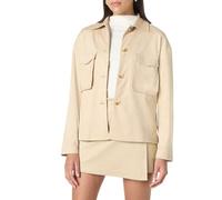 The Drop Women’s Haylan Faux Suede Shacket, Hummus, S