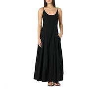 The Drop Women’s Luna Scoop Neck Linen Maxi Dress, Black, M
