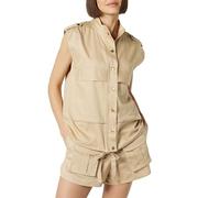 The Drop Women’s Utility Sleeveless Shirt Vest, Irish Cream, S
