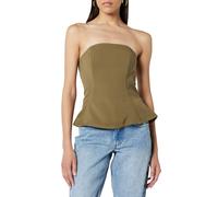 The Drop Women's Alejandra Strapless Corset Top, Capers Olive, XL